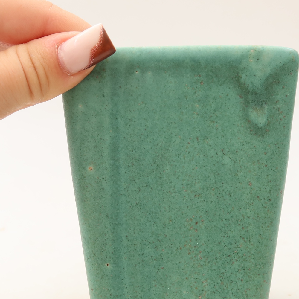 Ceramiczna miska do bonsai 8,5 x 8,5 x 11 cm, zielona