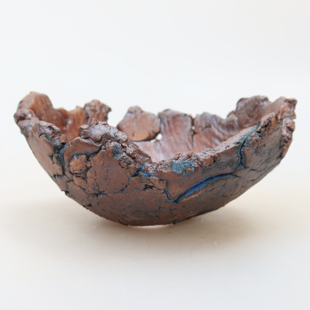 Ceramiczna skorupka 11,5 x 10 x 5,5 cm, kolor niebieski