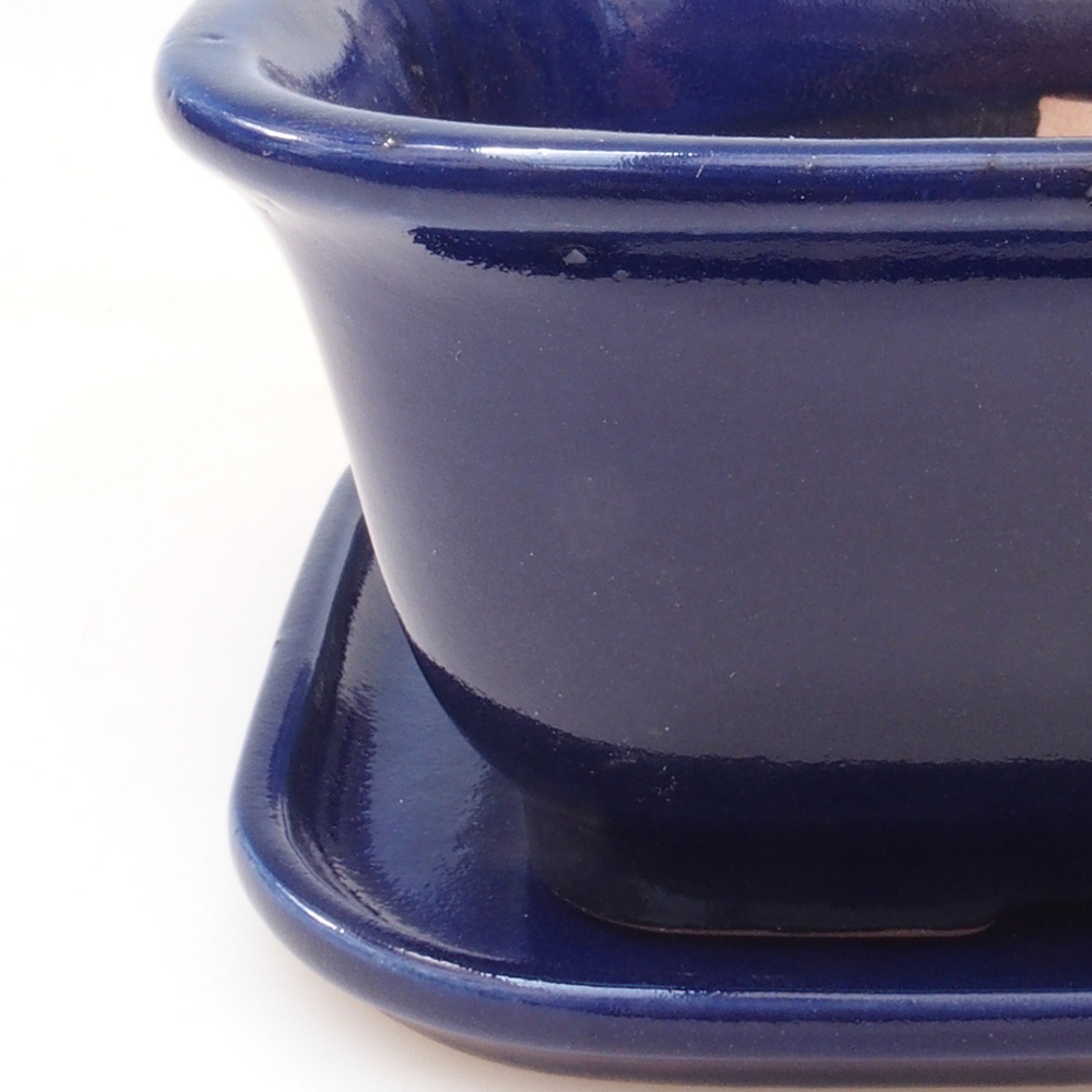 Bonsai bowl + spodek H01 - 12x9x5 cm