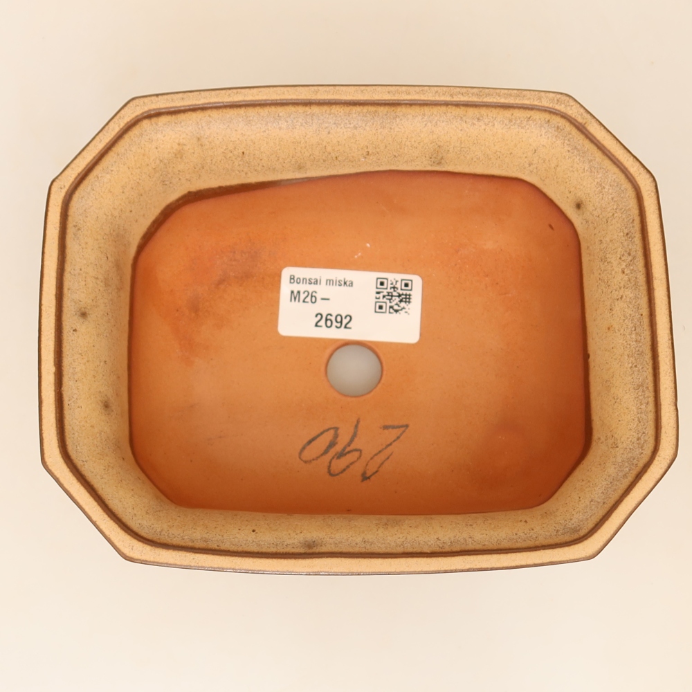 Ceramiczna miska  15 x 12 x 7 cm, kolor brązowy