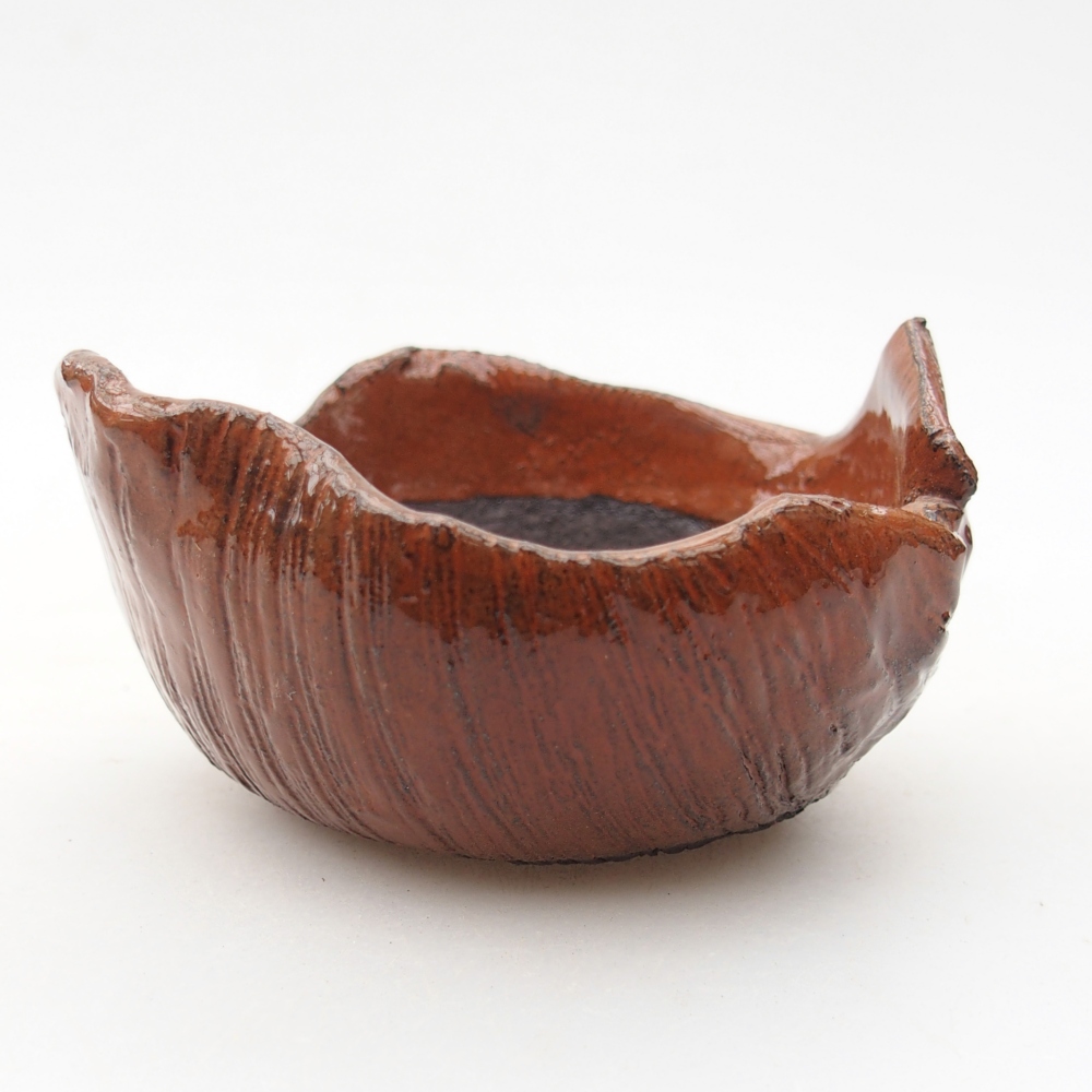 Ceramiczna skorupa 8 x 8 x 5 cm, kolor pomarańczowy