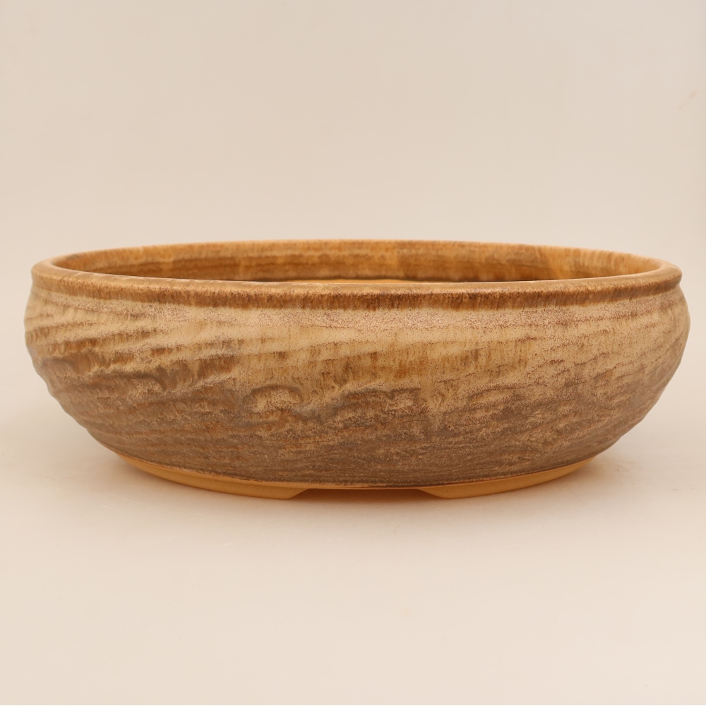 Ceramiczna miska do bonsai 32 x 32 x 9,5 cm, kolor brązowy