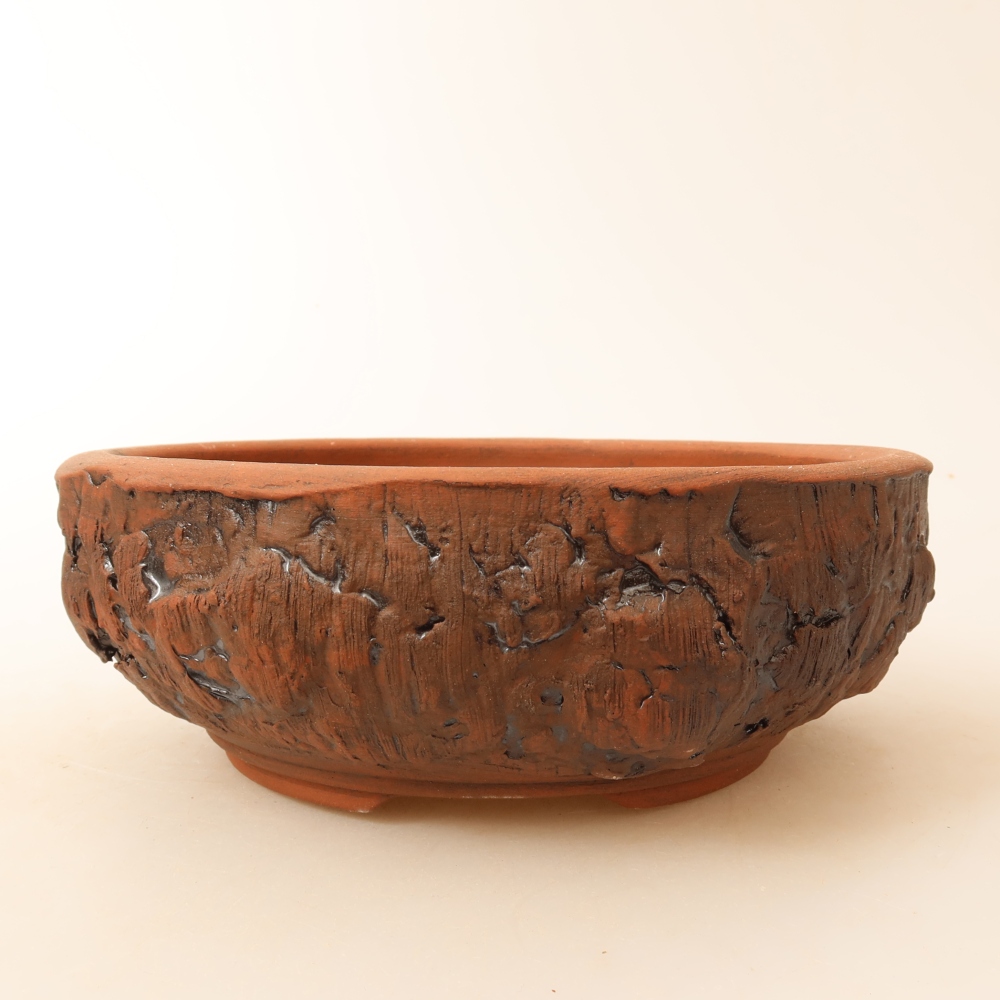 Ceramiczna miska do bonsai 17 x 17 x 6 cm, kolor brązowy