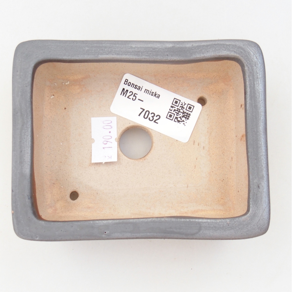 Ceramiczna miska na bonsai 11 x 8,5 x 3,5 cm, kolor metaliczny