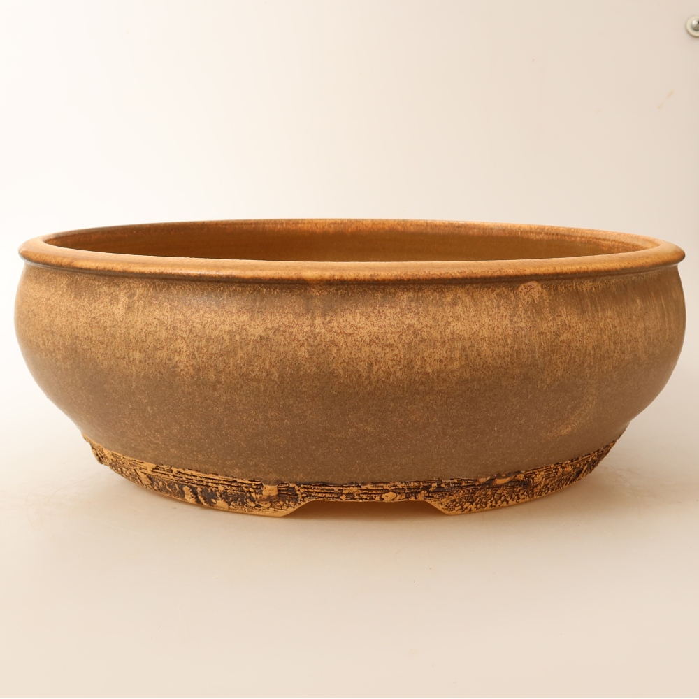 Ceramiczna miska do bonsai 32 x 32 x 10,5 cm, kolor brązowy – WYŁĄCZNIE ODBIÓR OSOBISTY lub transport na palecie