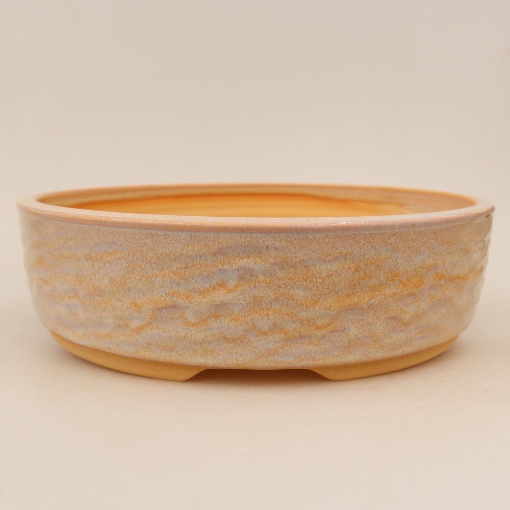 Ceramiczna miska do bonsai 27 x 27 x 7 cm, kolor beżowy