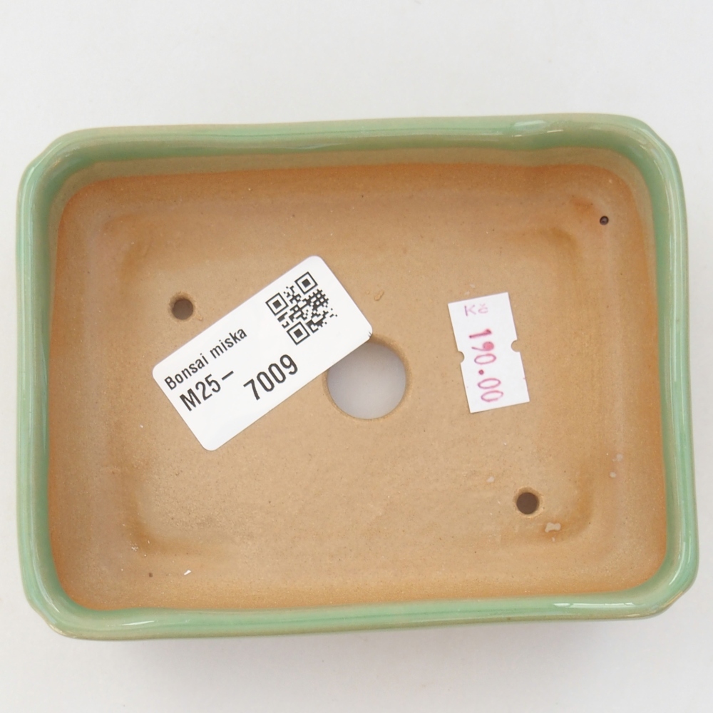Ceramiczna miska na bonsai 11,5 x 9 x 3,5 cm, zielona
