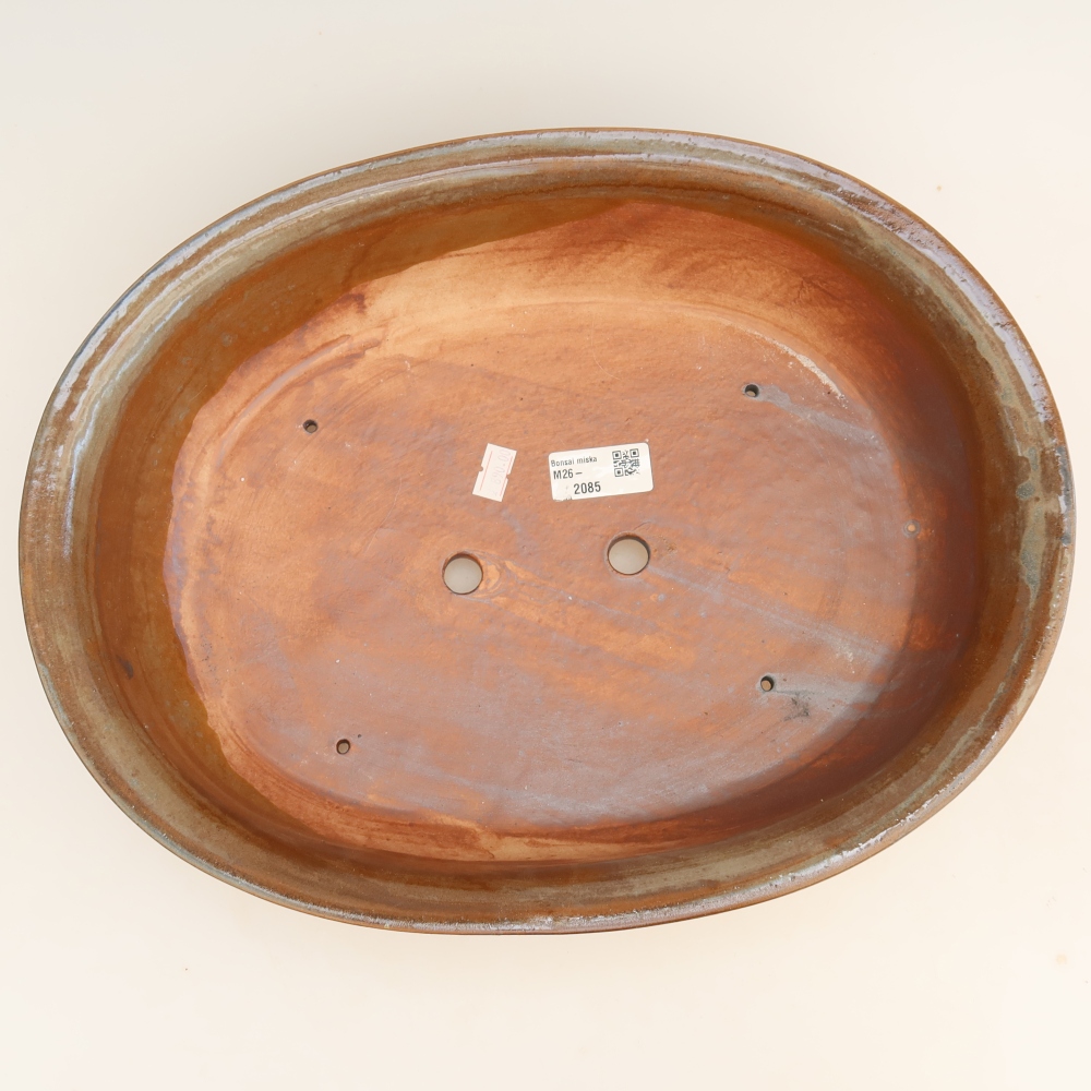 Ceramiczna miska do bonsai 36 x 28 x 8,5 cm, kolor brązowy