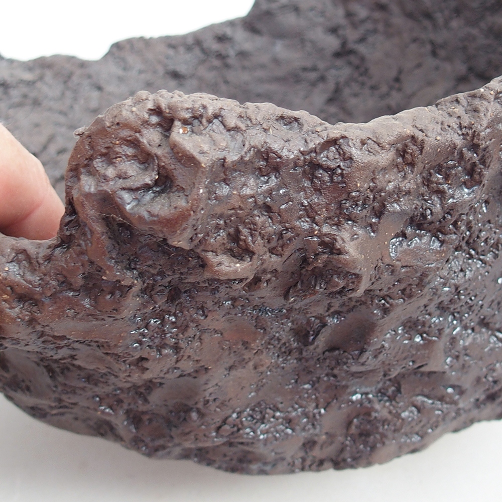 Ceramiczna skorupa 19 x 15 x 14 cm, kolor brązowy