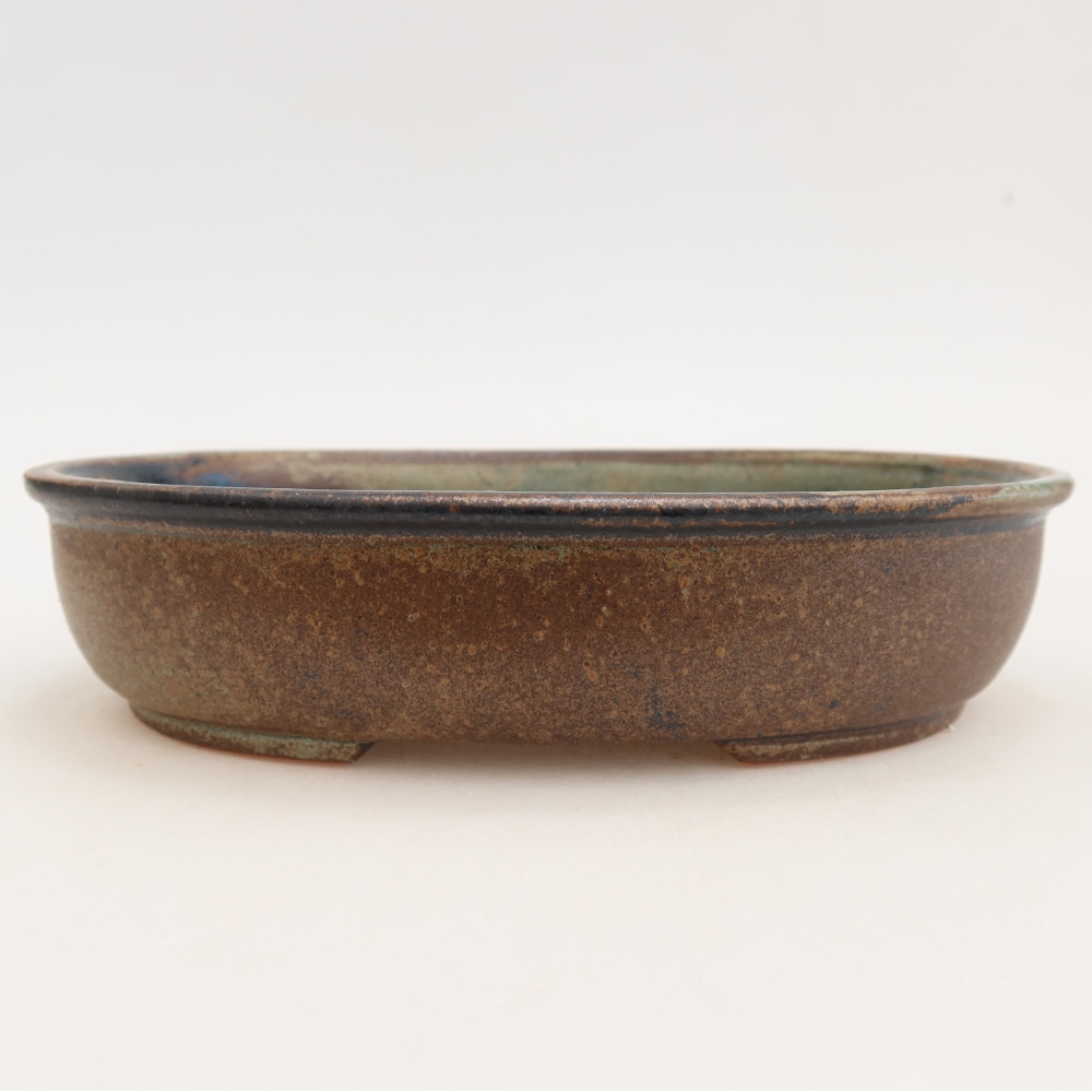 Ceramiczna miska na bonsai 22 x 17 x 5 cm, brązowa