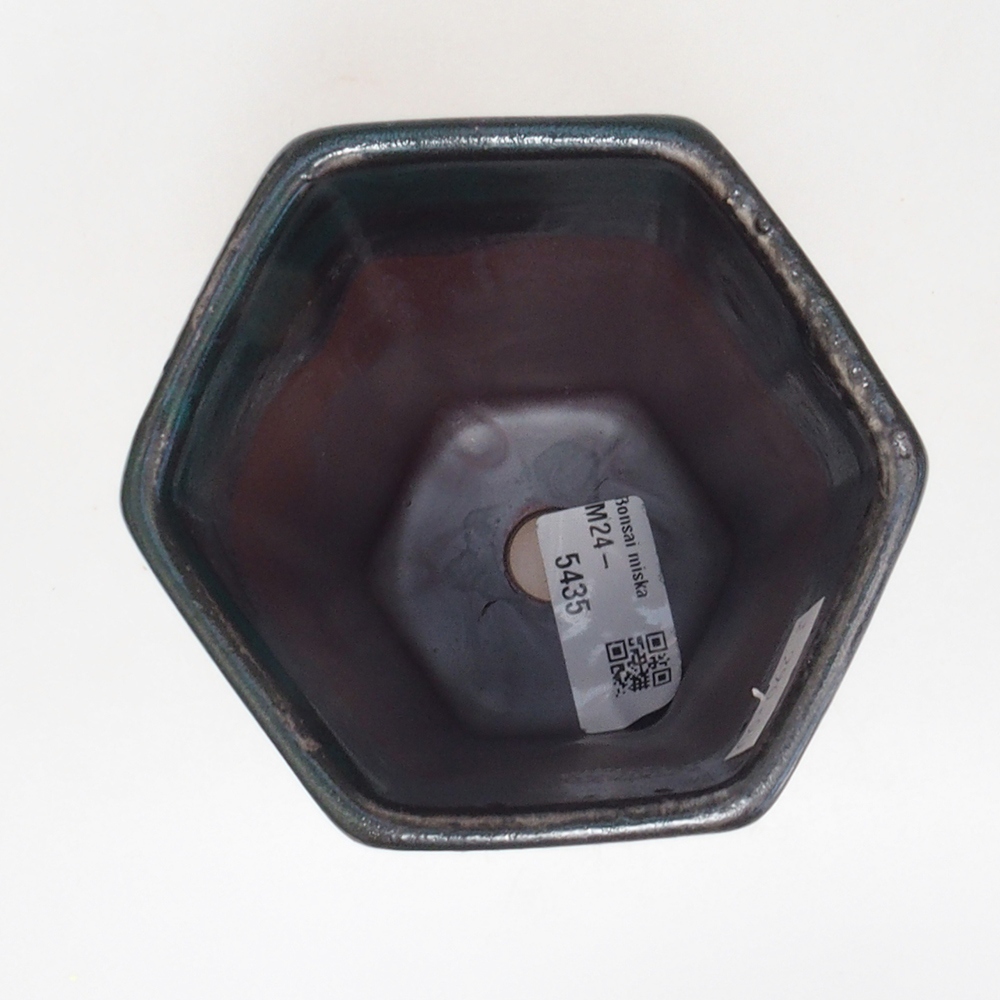 Ceramiczna miska bonsai 9,5 x 8,5 x 14,5 cm, kolor zielony