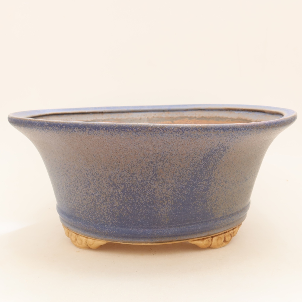 Ceramiczna miska do bonsai 29 x 29 x 12 cm, kolor niebieski