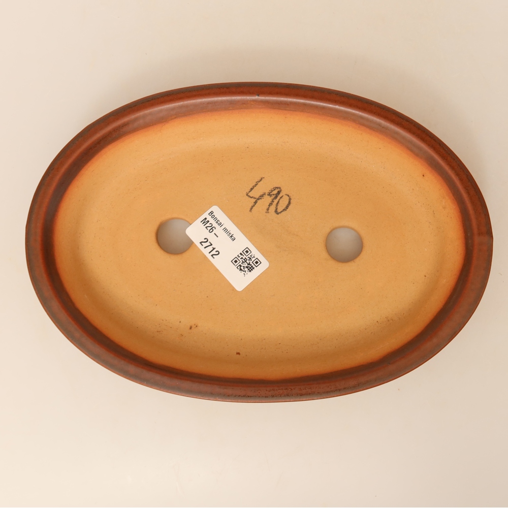 Miska ceramiczna  21 x 14,5 x 3,5 cm, kolor brązowy