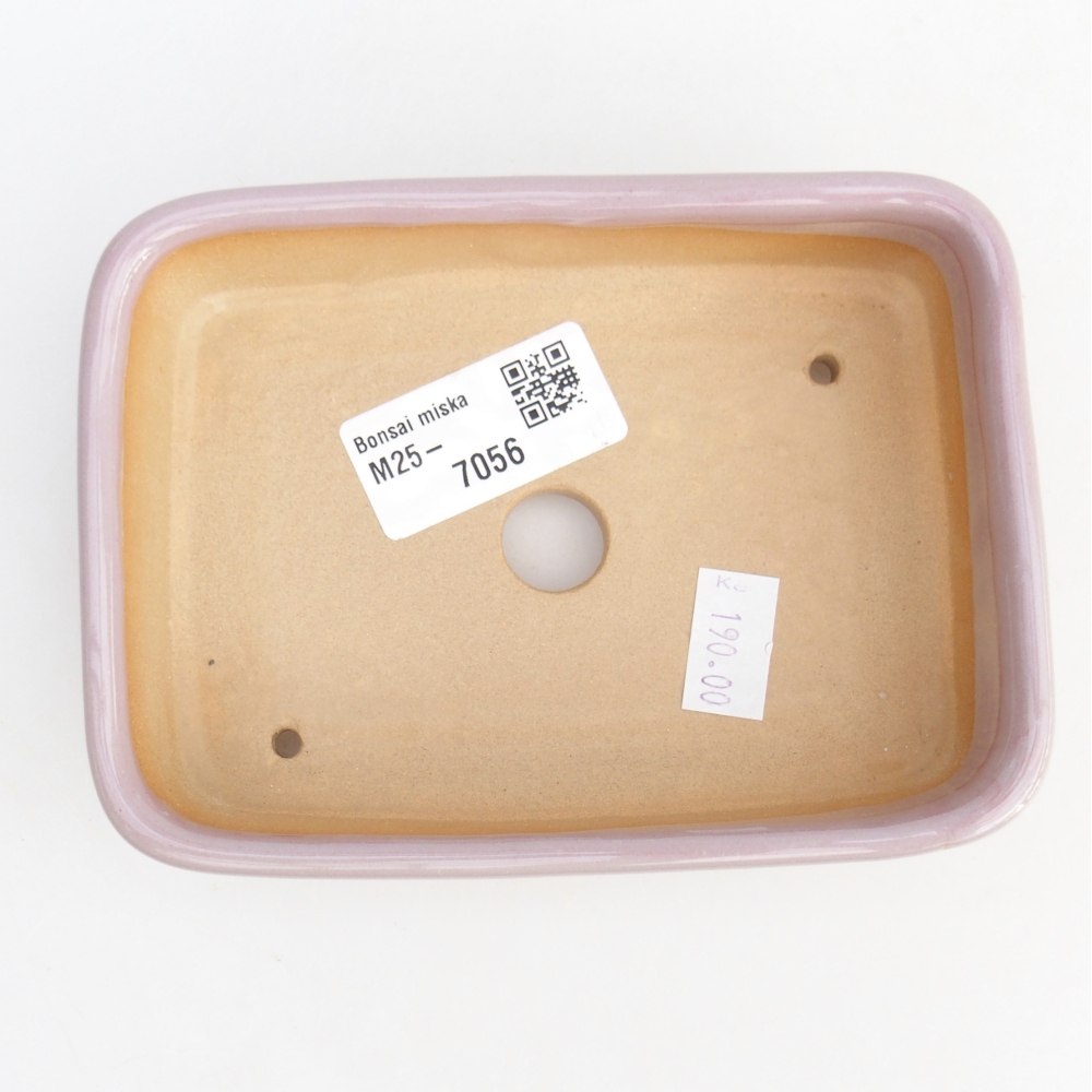 Ceramiczna miska do bonsai 12,5 x 9,5 x 3,5 cm, różowa