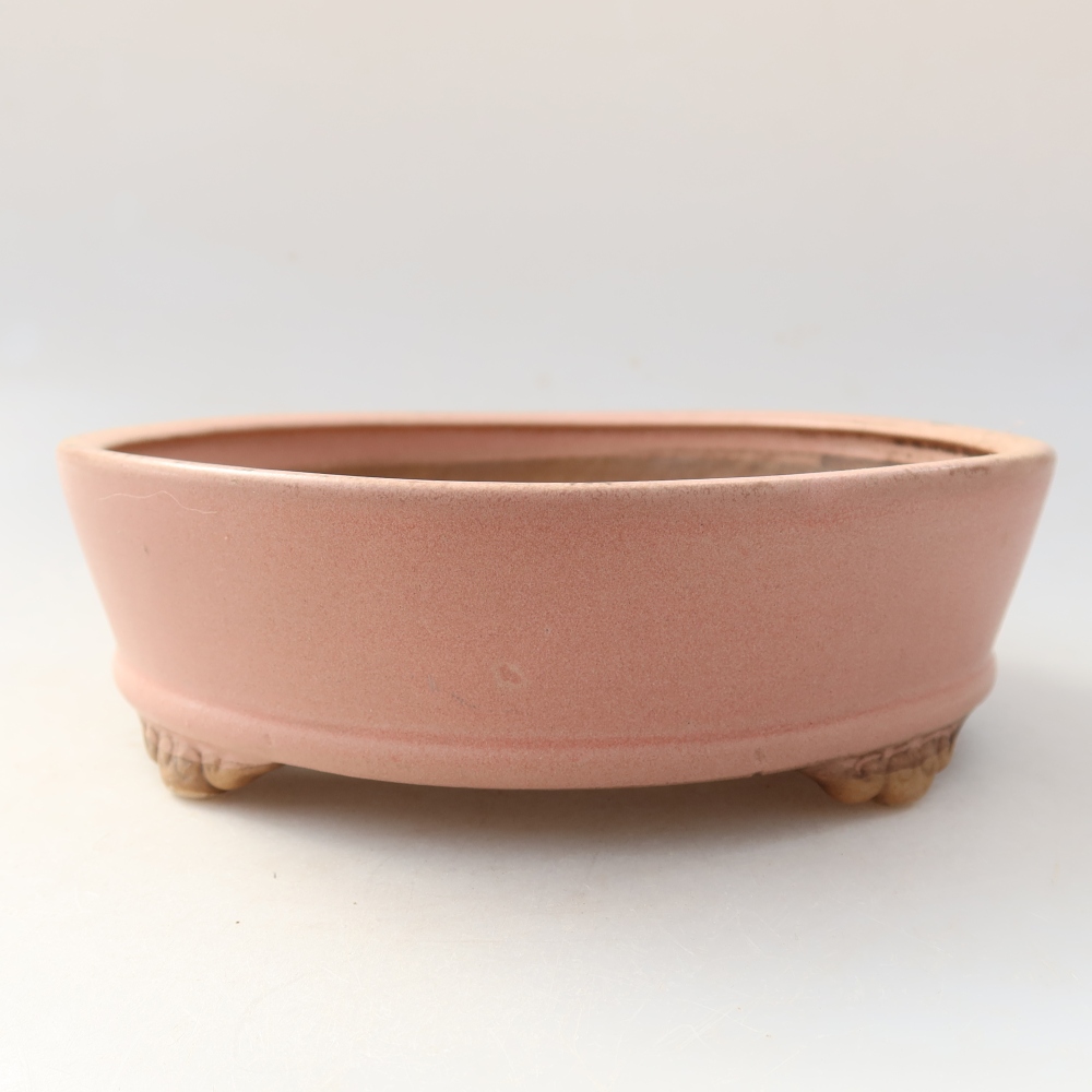Ceramiczna miska na bonsai 18 x 18 x 5 cm, różowa