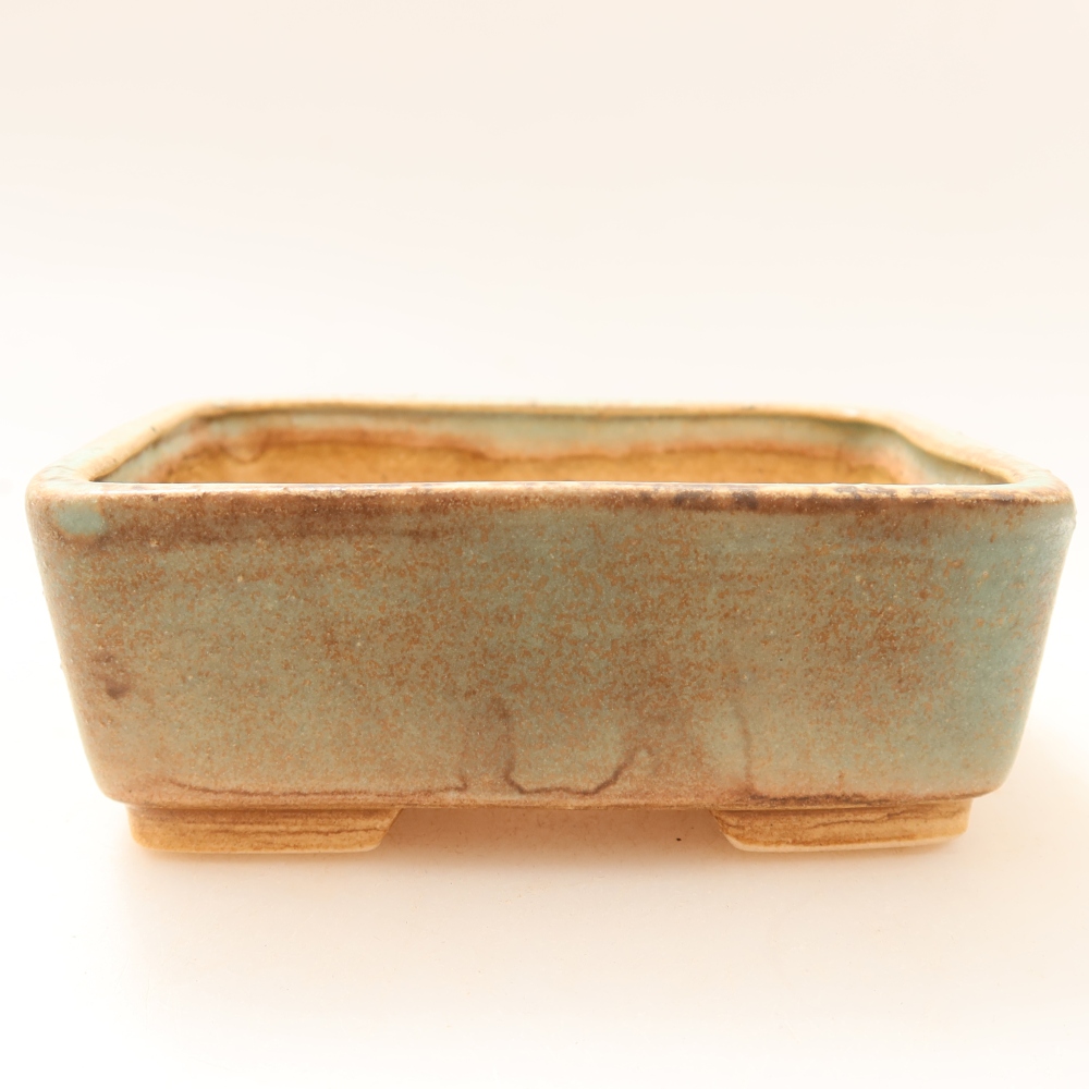 Ceramiczna miseczka do bonsai 10 x 8 x 3,5 cm, kolor zielony