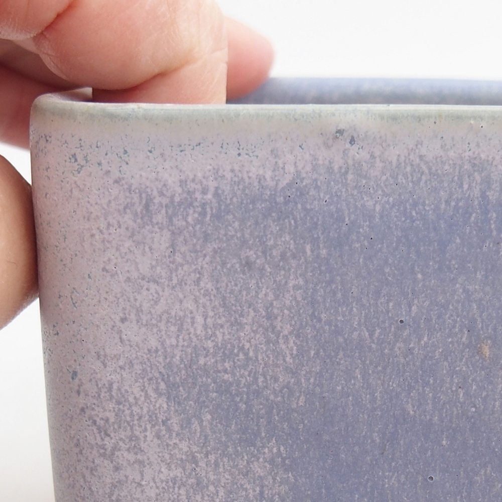 Ceramiczna miska do bonsai 10 x 10 x 8 cm, kolor niebieski