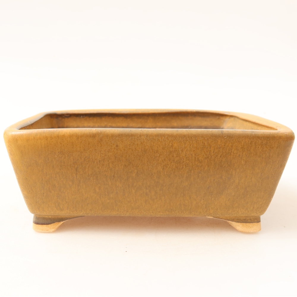 Ceramiczna miseczka do bonsai 13,5 x 11 x 5 cm, kolor brązowy