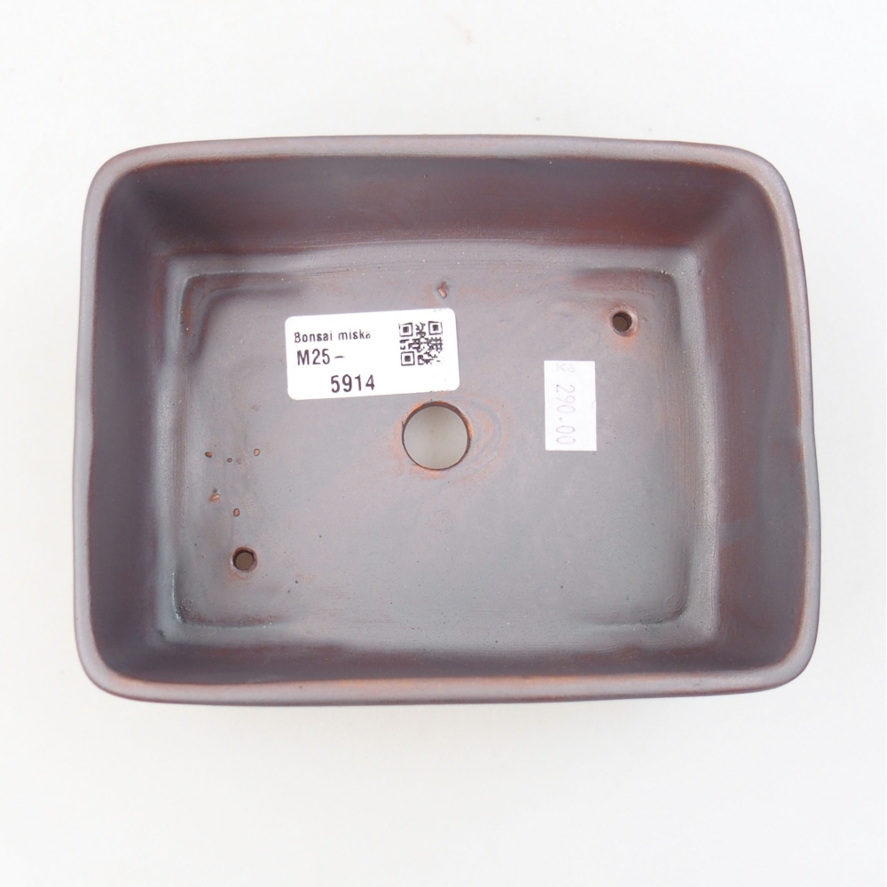 Ceramiczna miska bonsai 14,5 x 11 x 5,5 cm, kolor metaliczny