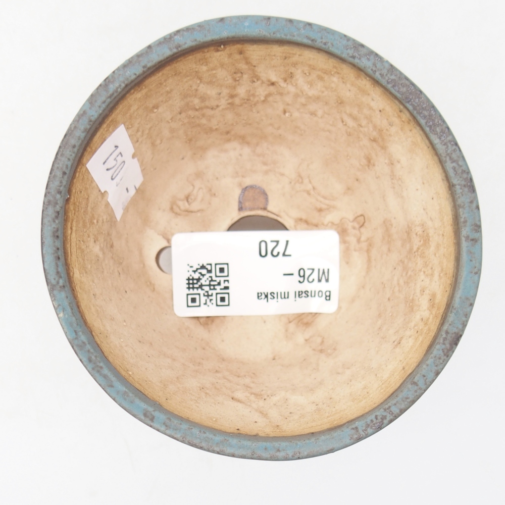 Ceramiczna miska do bonsai 8,5 x 8,5 x 5 cm, kolor niebieski