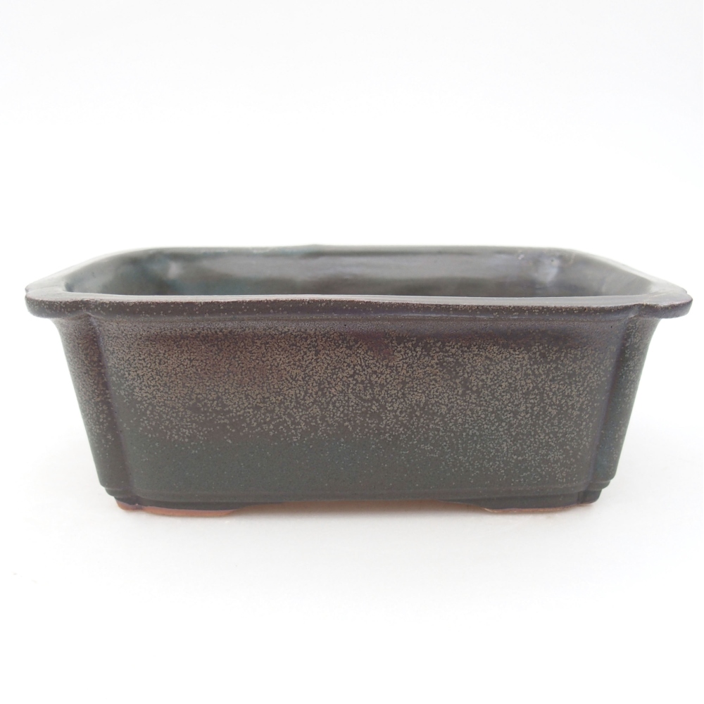 Ceramiczna miska bonsai 17,5 x 12,5 x 6 cm, kolor szary