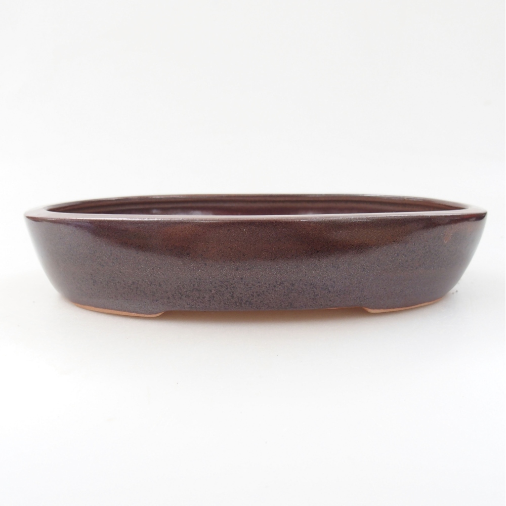 Ceramiczna miska bonsai 22 x 16,5 x 4 cm, kolor brązowy
