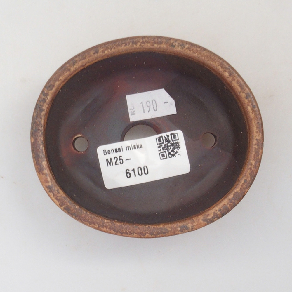 Ceramiczna miska do bonsai 9 x 8 x 3,5 cm, kolor brązowy