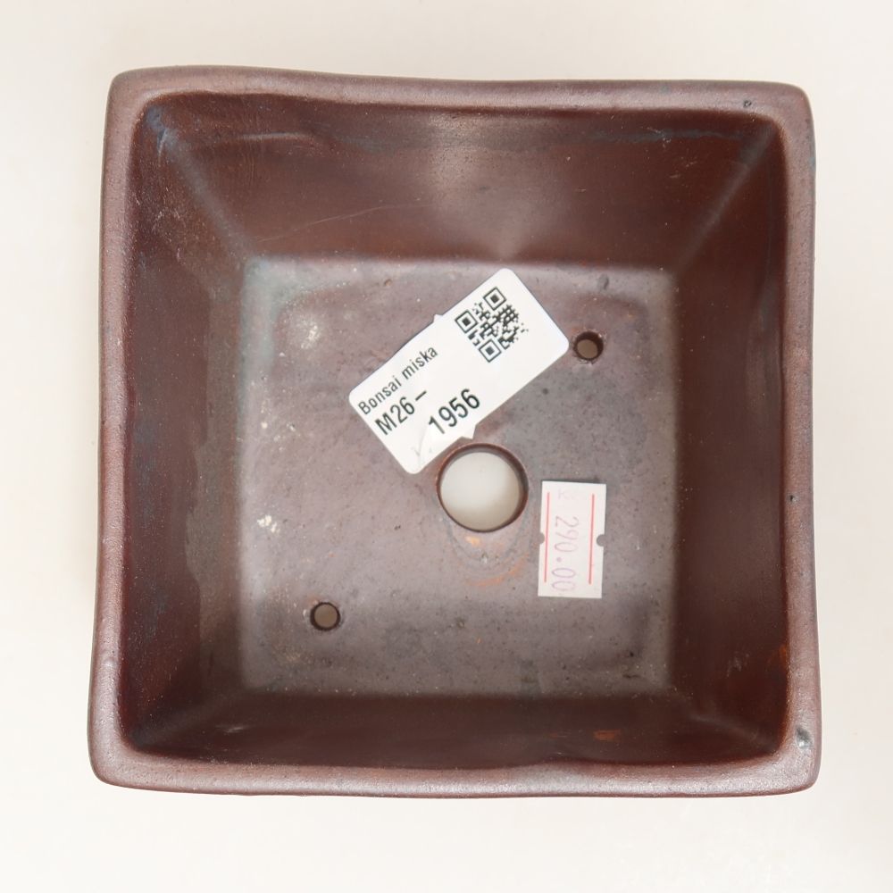 Ceramiczna miska do bonsai 10,5 x 10,5 x 6,5 cm, kolor metaliczny
