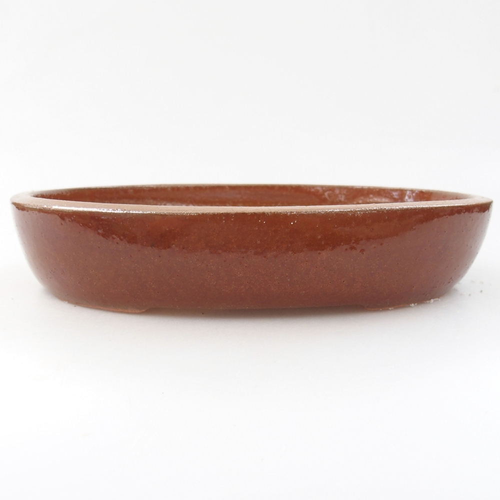 Ceramiczna miska bonsai 22 x 16,5 x 4 cm, kolor brązowy