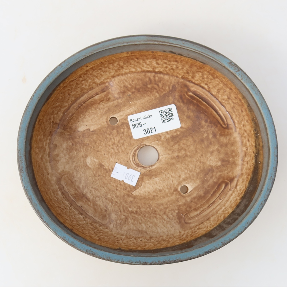 Ceramiczna miska do bonsai 18,5 x 16,5 x 4,5 cm, kolor niebieski