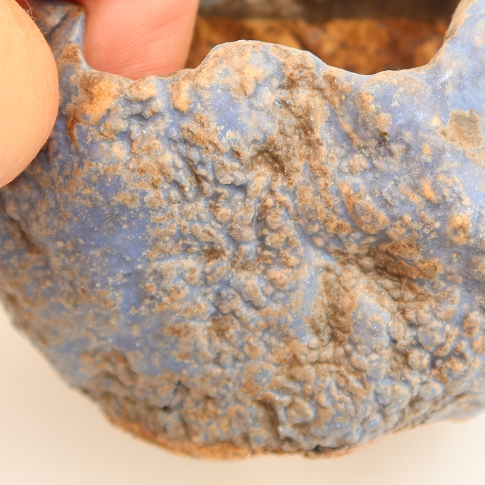 Ceramiczna skorupka  5 x 5 x 6 cm, kolor niebieski