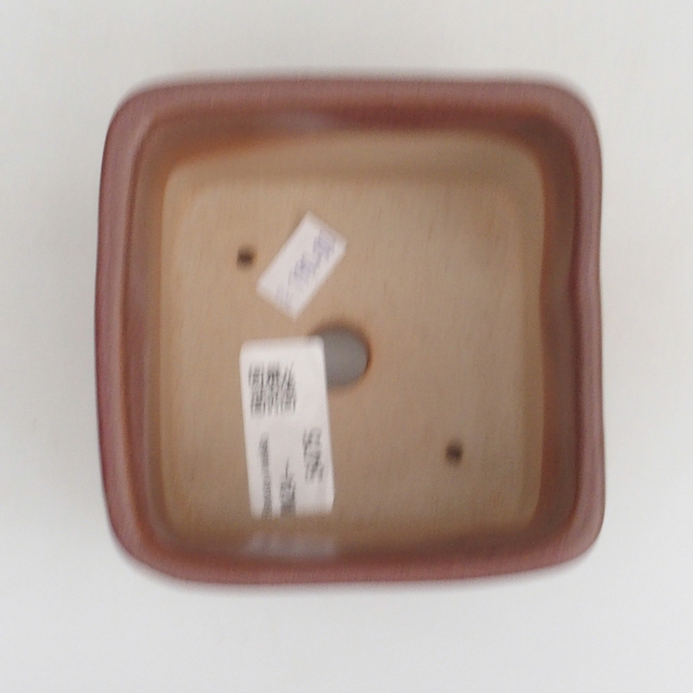 Ceramiczna miska bonsai 10 x 10 x 8 cm, kolor brązowy