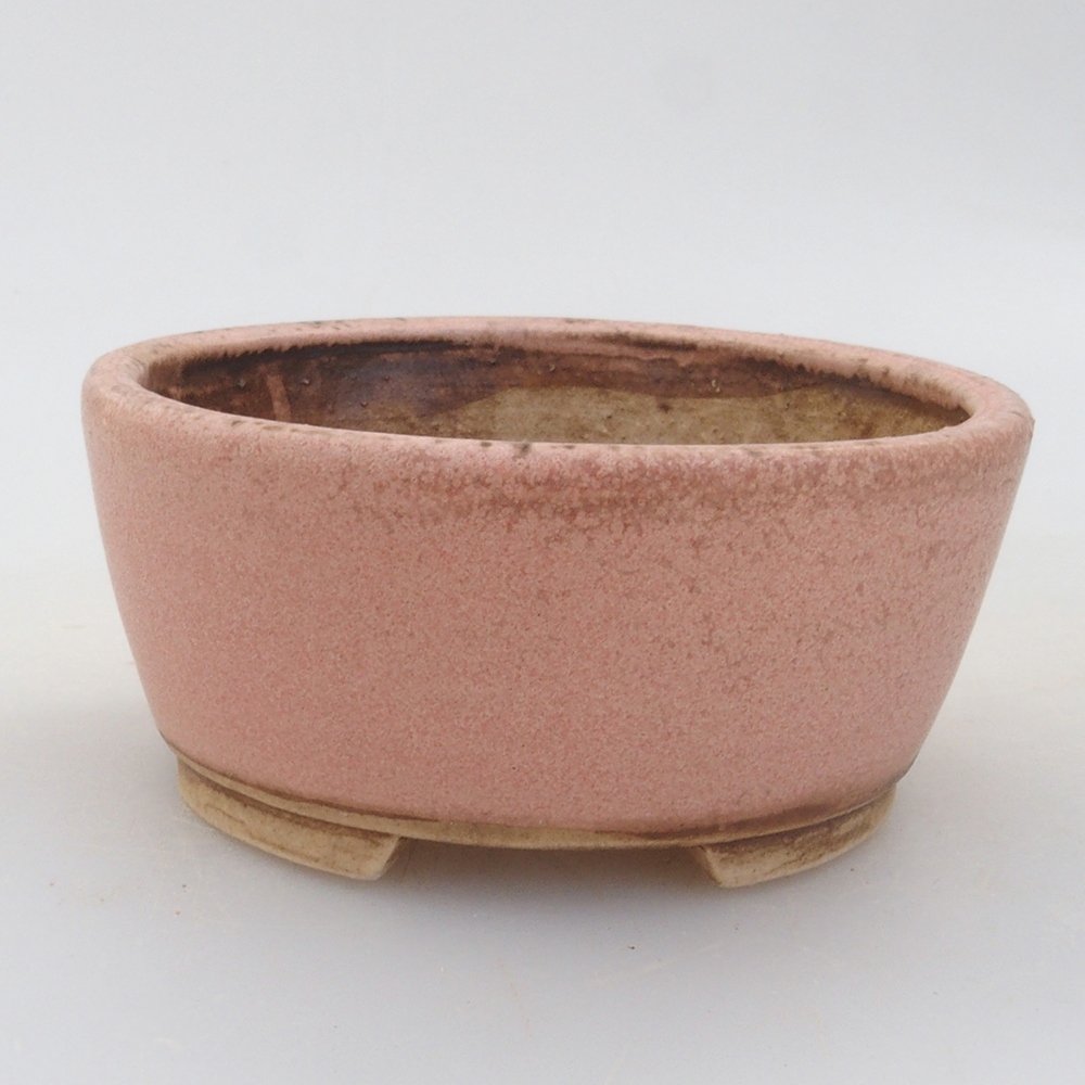 Ceramiczna miska do bonsai 10,5 x 9 x 4 cm, kolor różowy