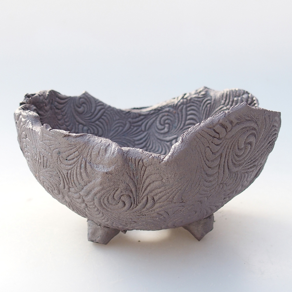 Muszla ceramiczna 13,5 x 13 x 7 cm, kolor metaliczny