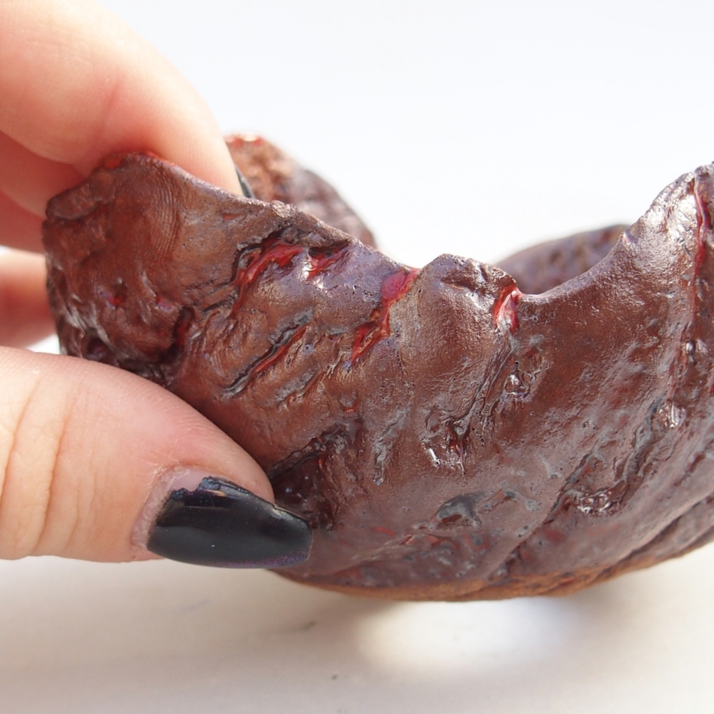 Muszla ceramiczna 10 x 9,5 x 6 cm, kolor brązowy