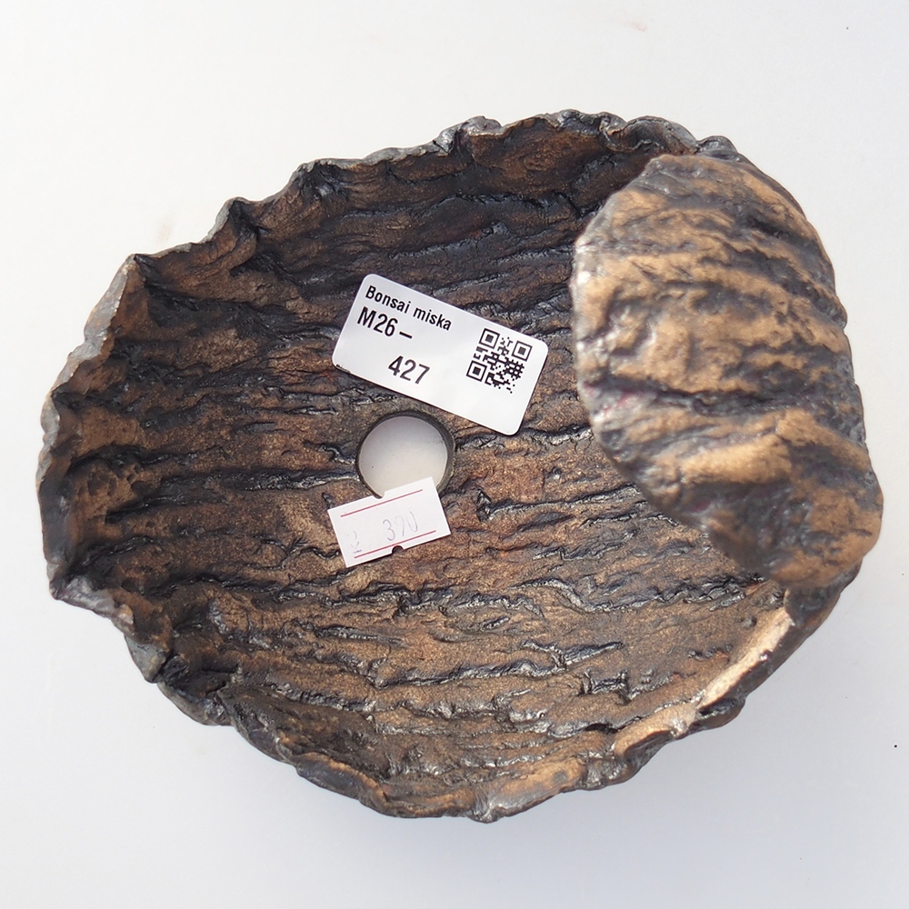 Ceramiczna muszla 13 x 12,5 x 12,5 cm, kolor brązowy