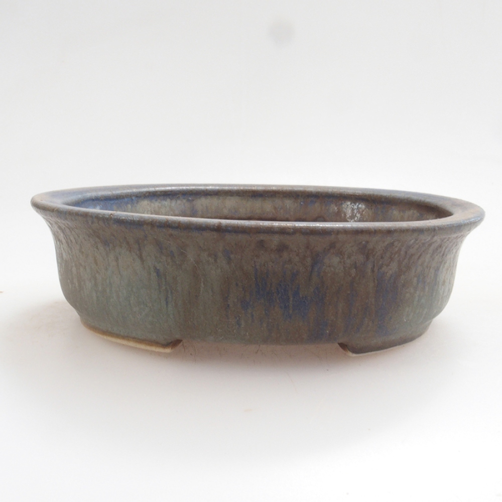 Ceramiczna miska do bonsai 12 x 11,5 x 3 cm, kolor niebieski