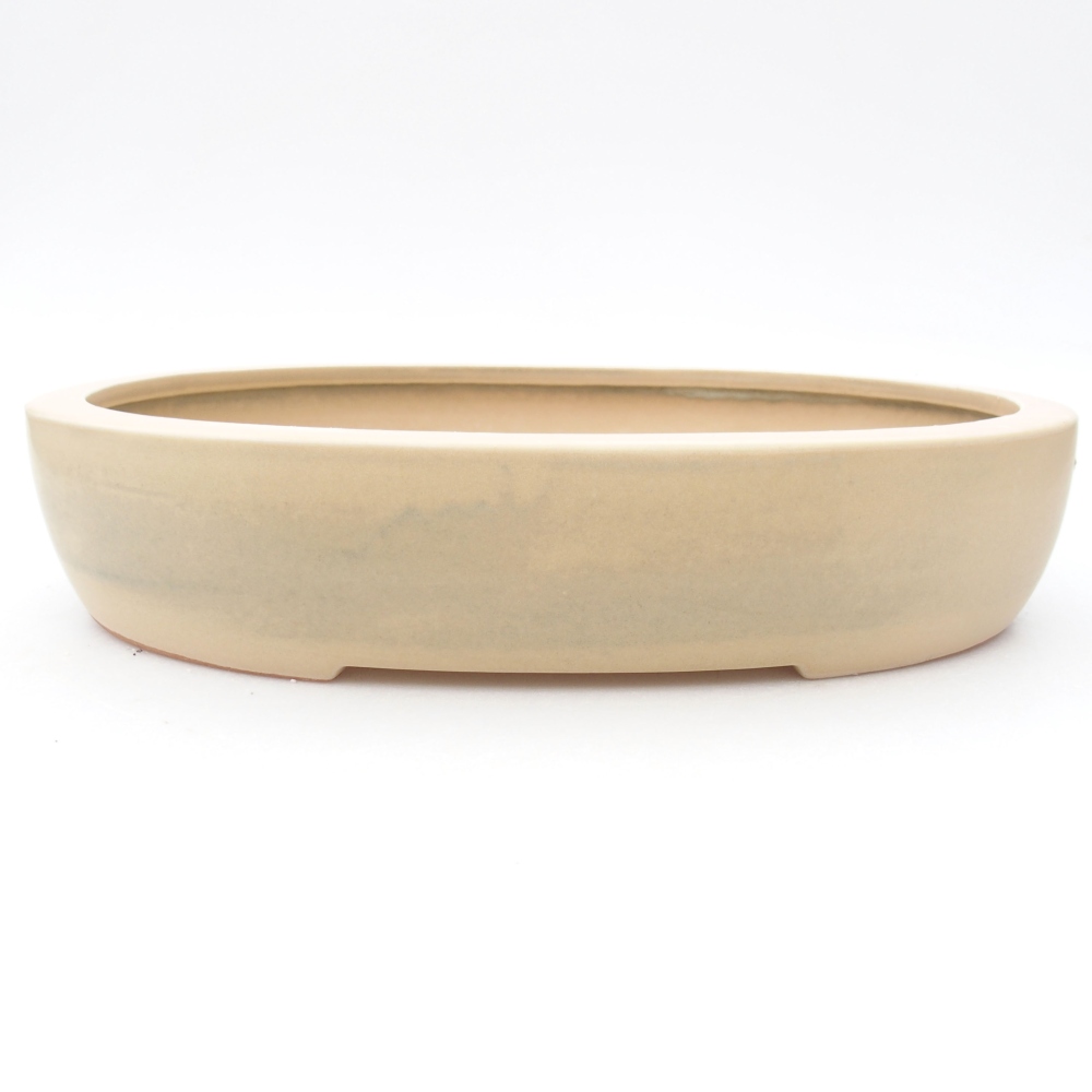 Ceramiczna miska bonsai 26,5 x 21 x 5,5 cm, kolor beżowy