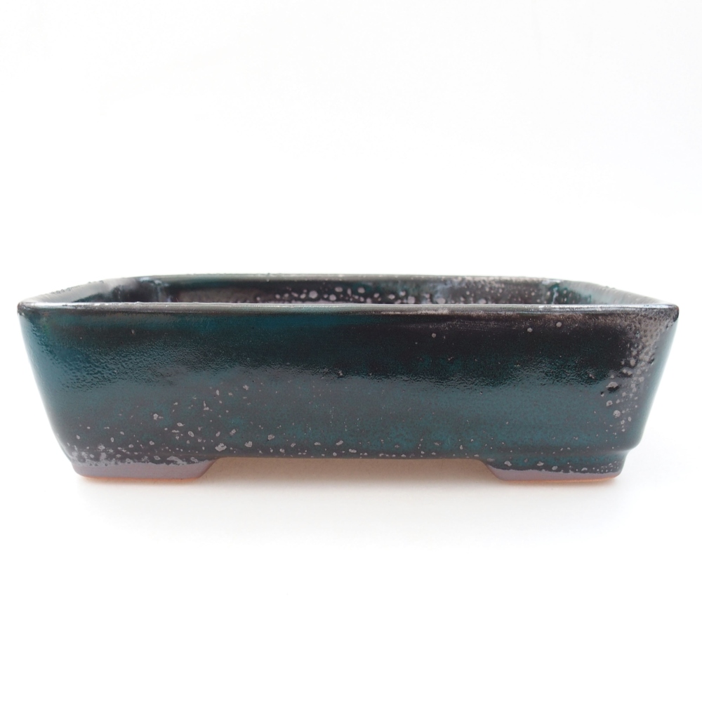Ceramiczna miska bonsai 18 x 13 x 5 cm, kolor zielony
