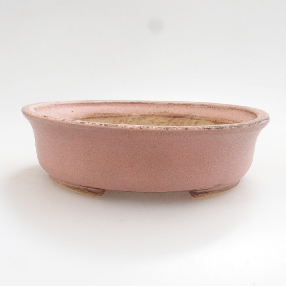 Ceramiczna miska do bonsai 12 x 11,5 x 3 cm, kolor różowy