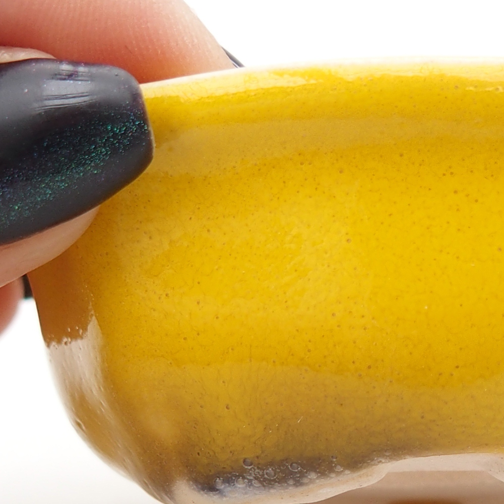 Mini miska do bonsai 6,5 x 6,5 x 2,5 cm, żółta