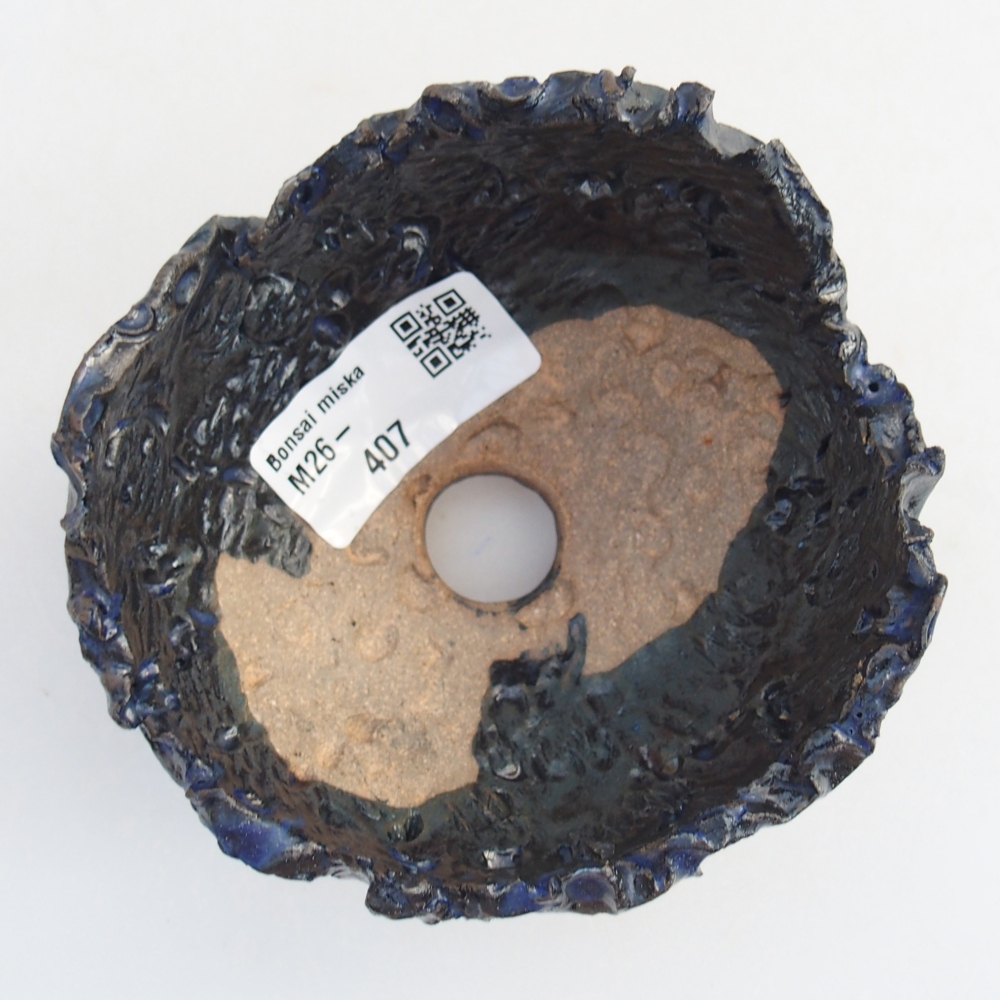 Ceramiczna muszla 10 x 9 x 7 cm, kolor niebieski