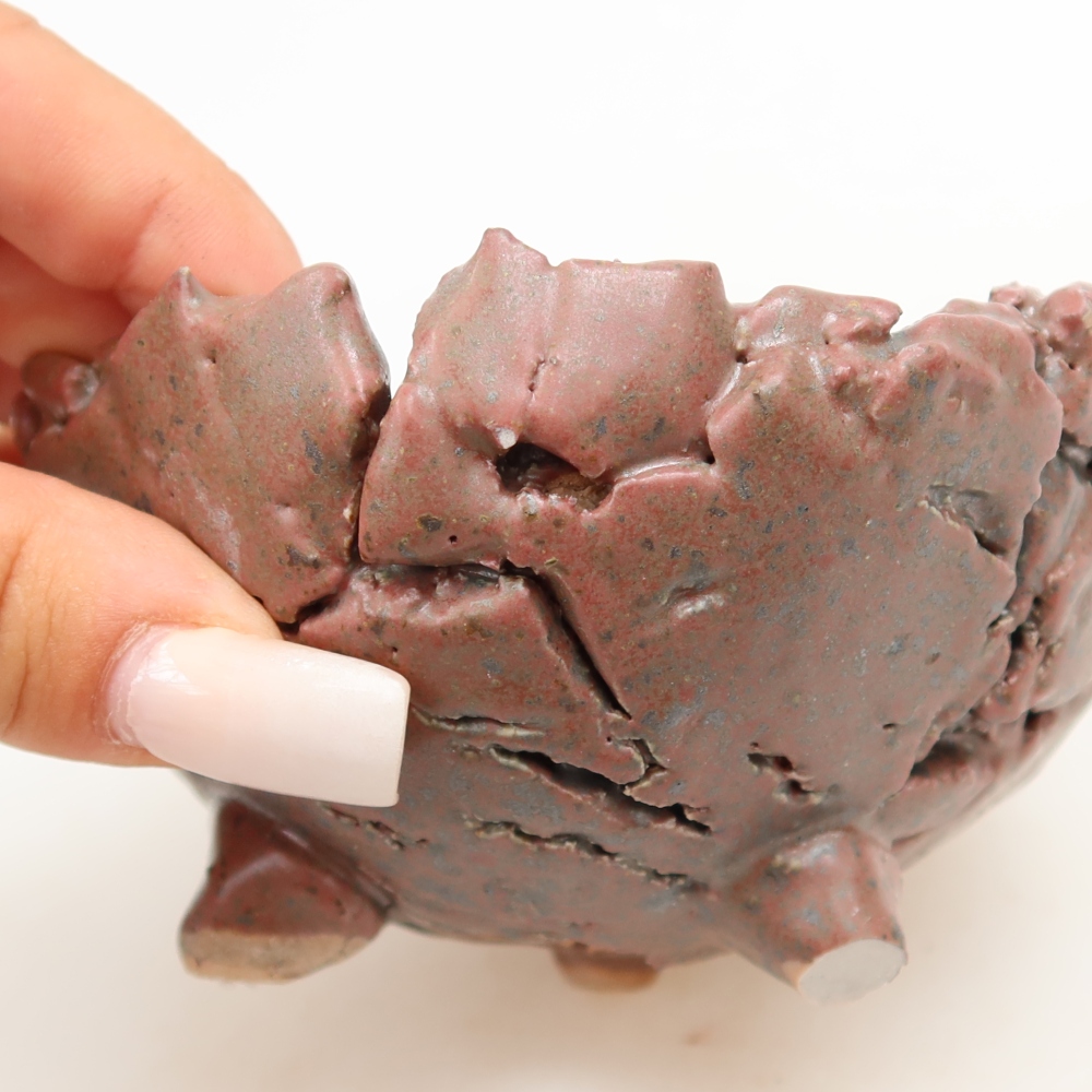 Ceramiczna skorupka  10,5 x 10,5 x 7 cm, kolor różowy