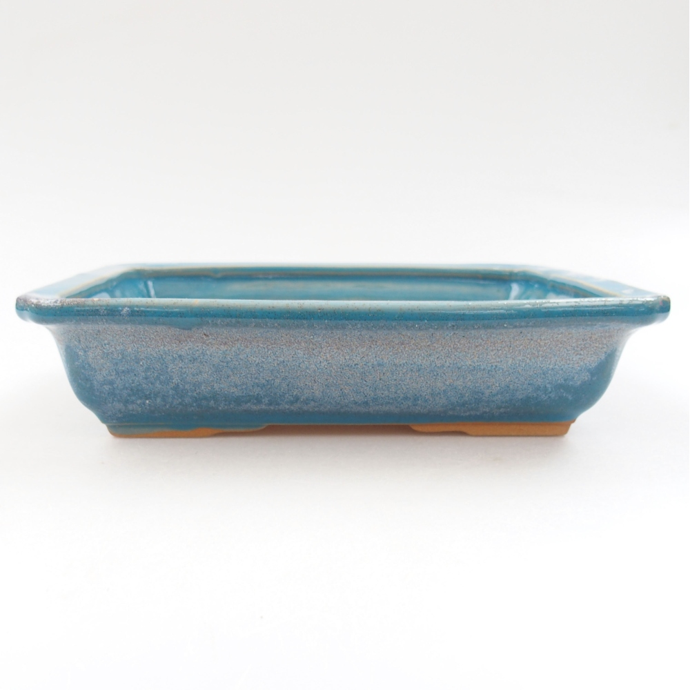 Ceramiczna miska bonsai 18 x 13,5 x 4,5 cm, kolor niebieski