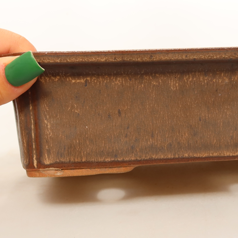 Miska ceramiczna  20 x 15,5 x 6 cm, kolor brązowy