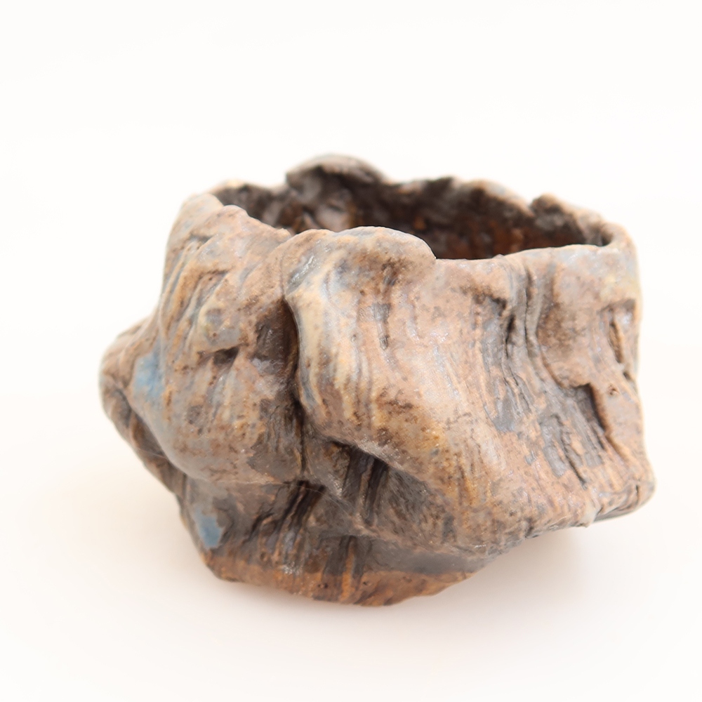 Ceramiczna skorupka  5 x 5 x 5,5 cm, kolor niebieski