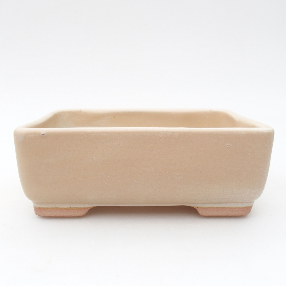 Ceramiczna miska bonsai 15 x 11 x 5,5 cm, kolor beżowy
