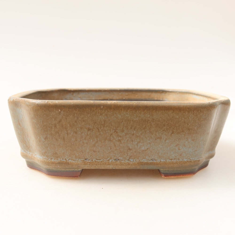 Ceramiczna miska do bonsai 13,5 x 11,5 x 4 cm, kolor niebieski