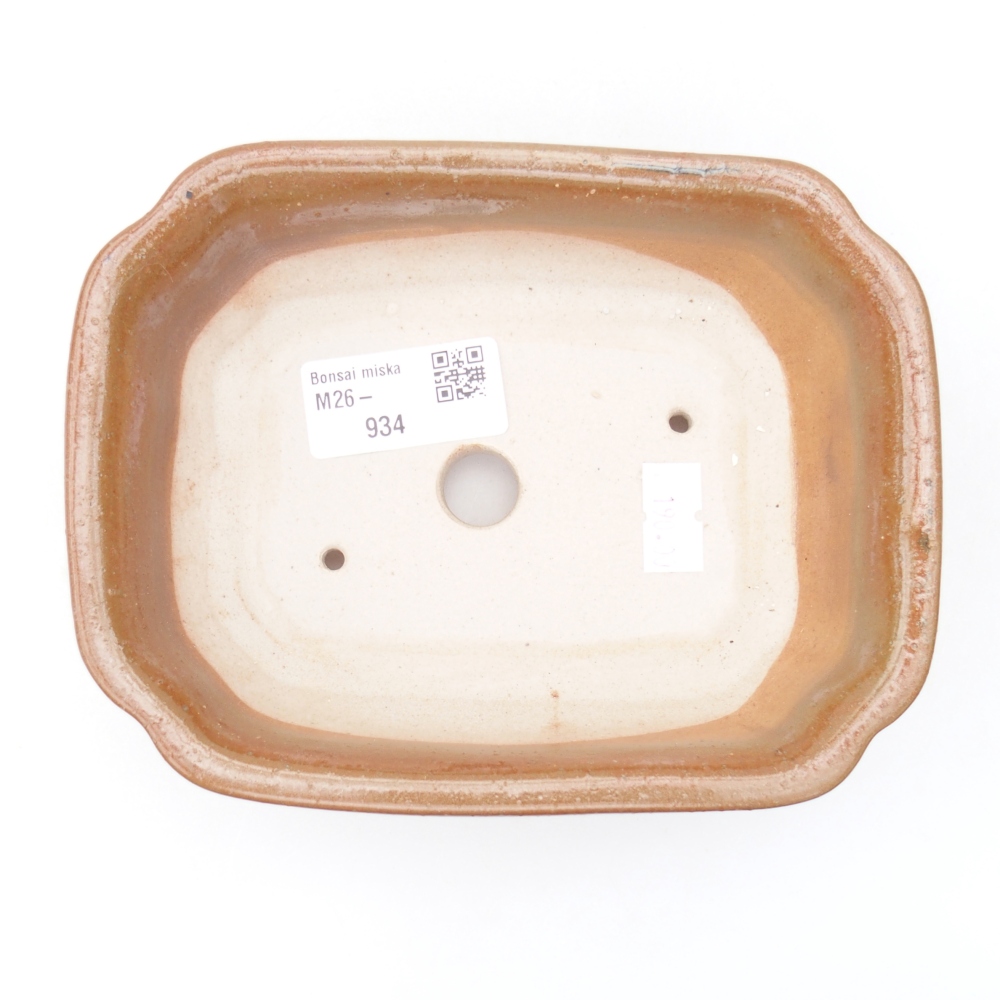 Ceramiczna miska do bonsai 15,5 x 12 x 4,5 cm, brązowa