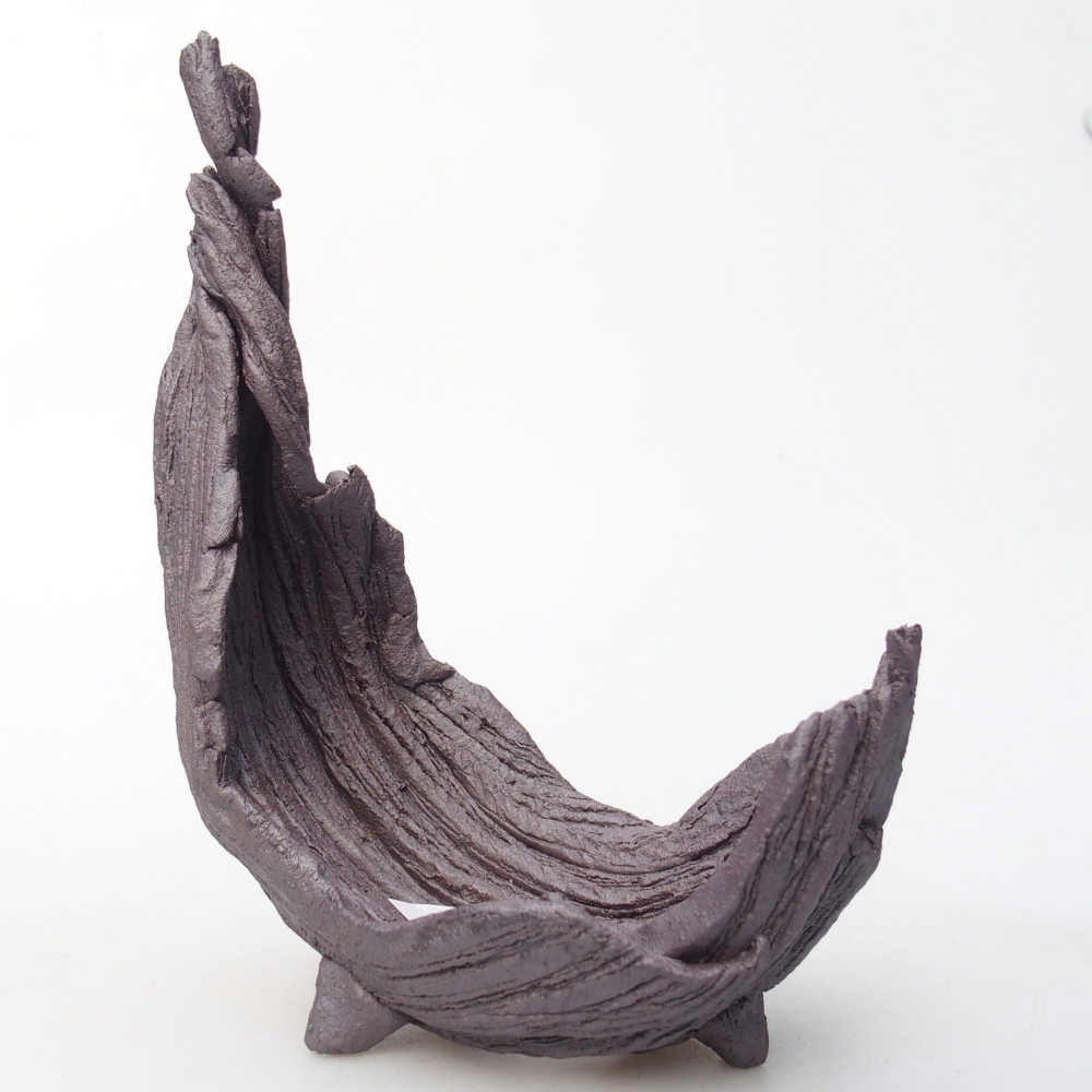 Muszla ceramiczna 11 x 6,5 x 14,5 cm, kolor metaliczny